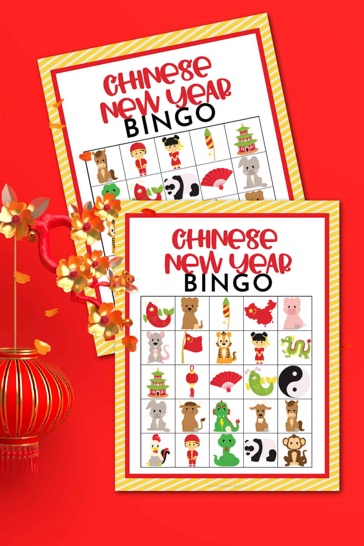 lunar new year bingo cards