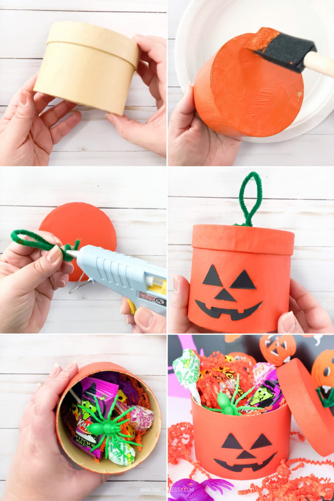 how to make a pumpkin treat box