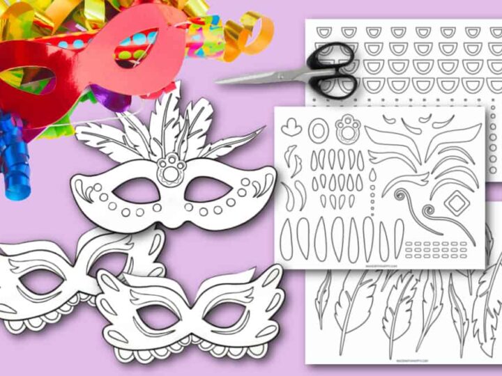 Mardi Gras Mask Template