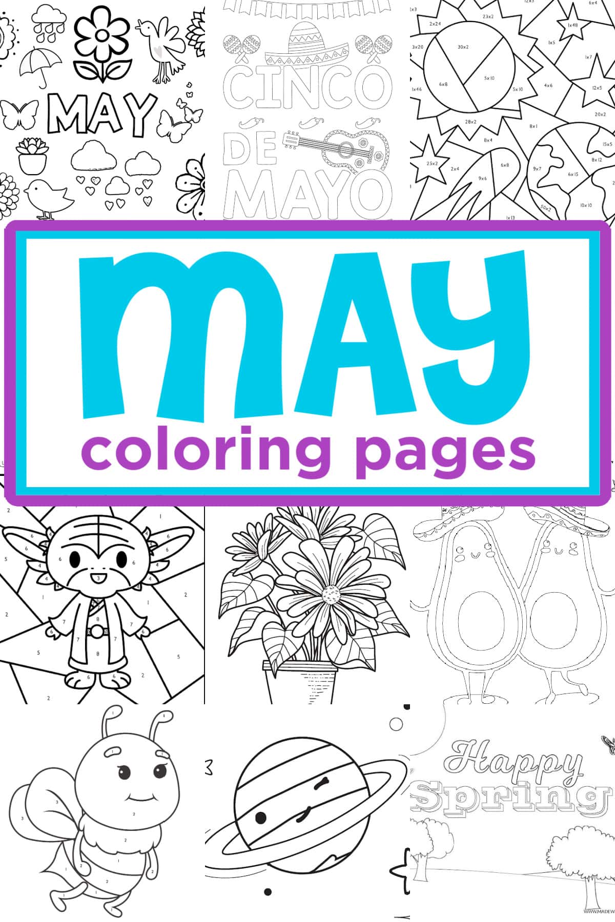 may coloring sheets