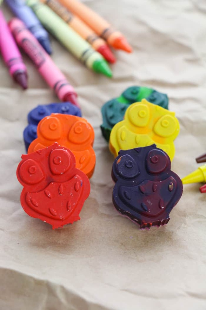 Melting Crayons In Oven Owl Crayon Made with HAPPY