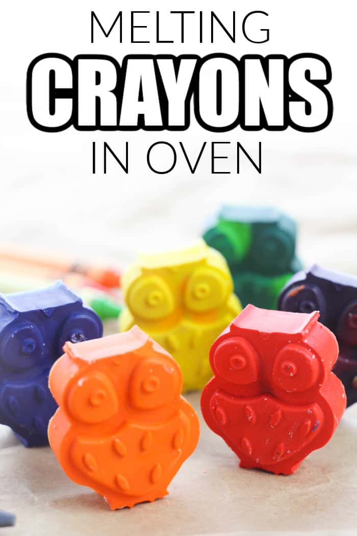 MELTED CRAYONS IN OVEN