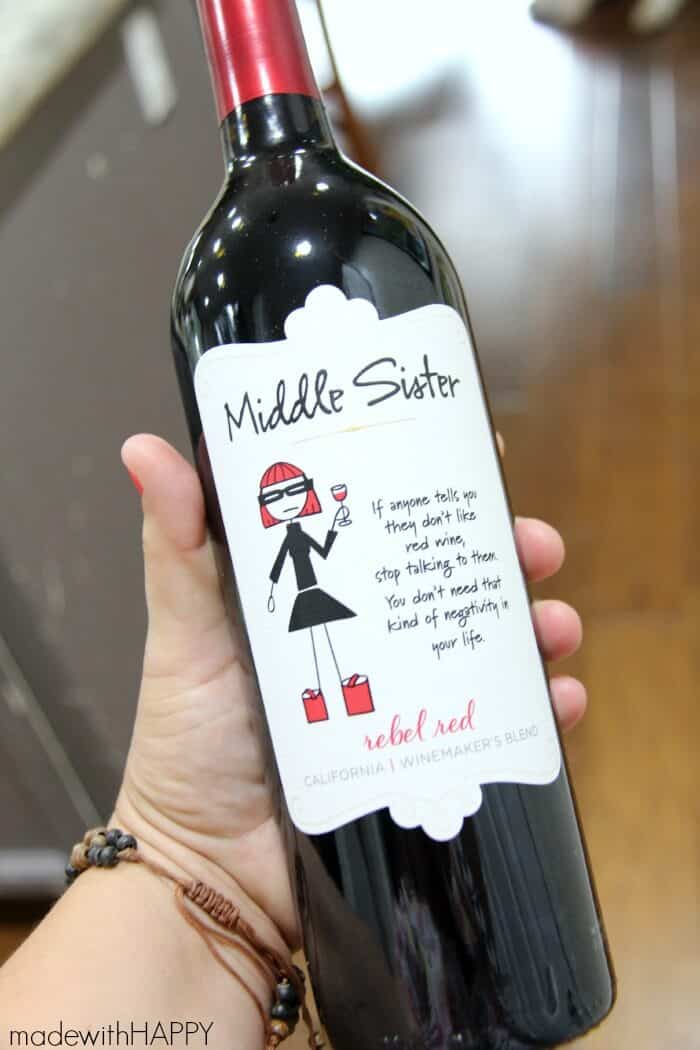 Middle Sister Wine | Happy Girls Wine CLub | Fun Wine Club descriptors and girls night fun. #MiddleSister #DropsofWisdom AD