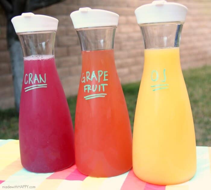 Game Day Celebration Tips to include the ladies | Fun Entertaining Ideas with Wine Glass Writer | Mimosa Bar and Wine Bar | www.madewithHAPPY.com