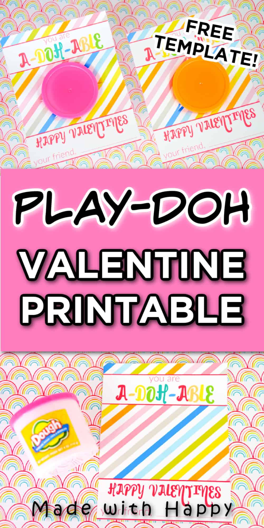 mini play doh valentines