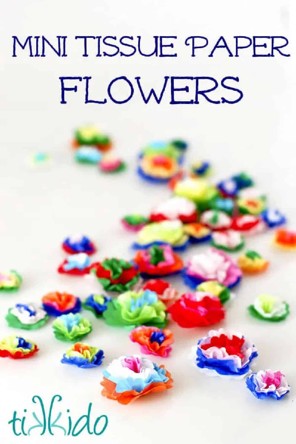 mini tissue paper flowers