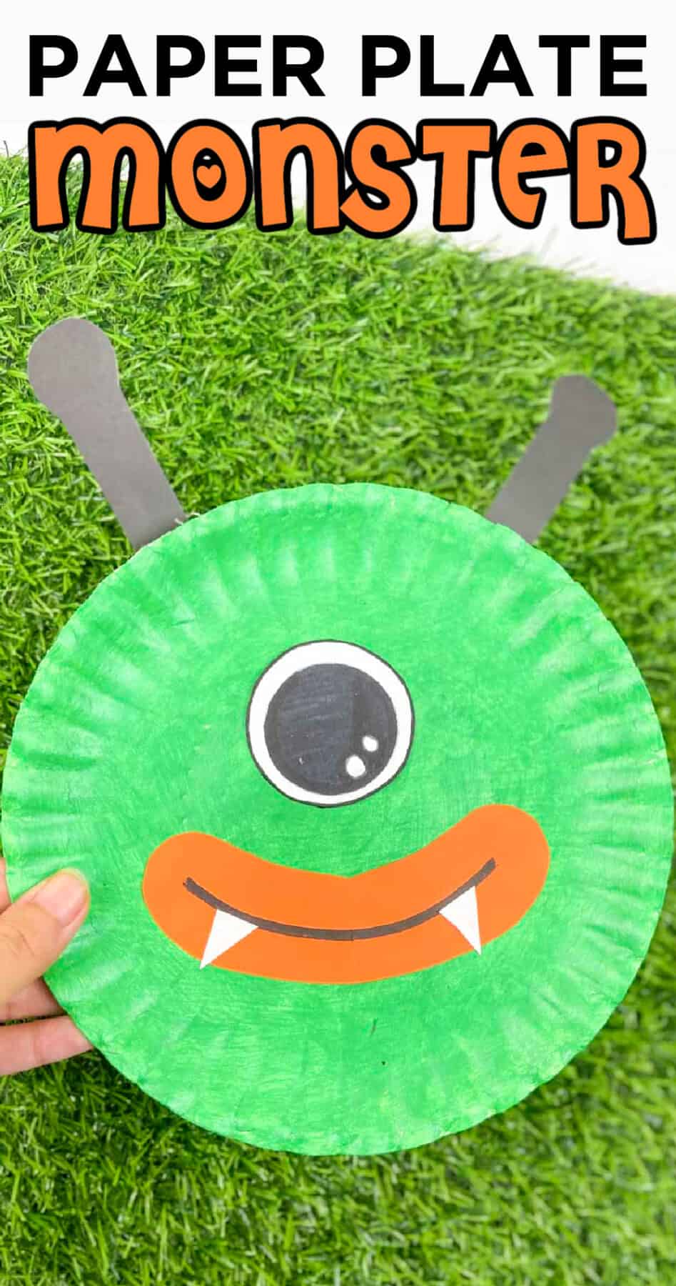 Easy Paper Plate Monster Craft Free Template Made With HAPPY