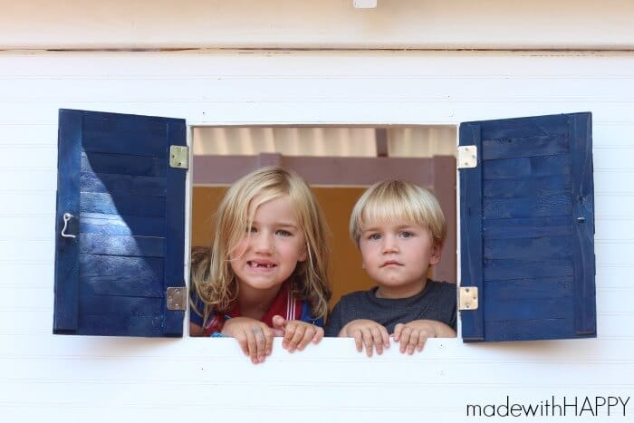 Treehouse | DIY Backyard Playhouse | Kids Outdoor Play Area | www.madewithHAPPY.com