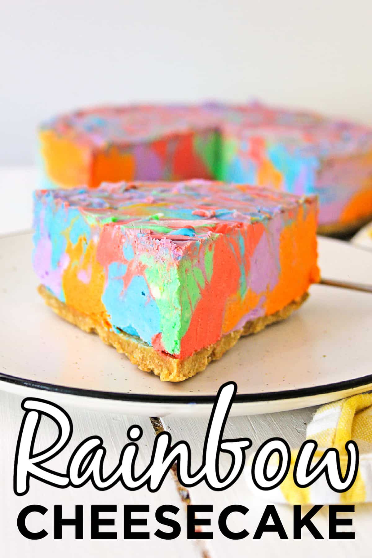 Froot Loops® No-Bake Rainbow Cheesecake