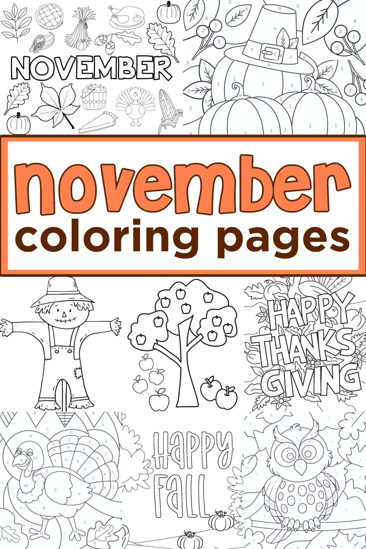 75+ November Coloring Pages - Made with HAPPY