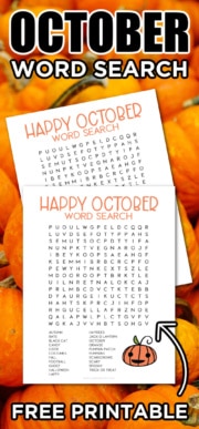 october word search made with happy
