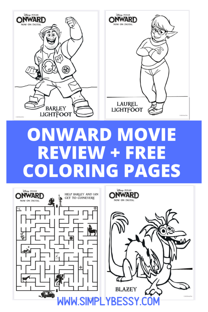 Onward movie review coloring pages pin image