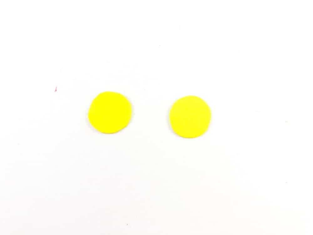 owl craft two yellow circles
