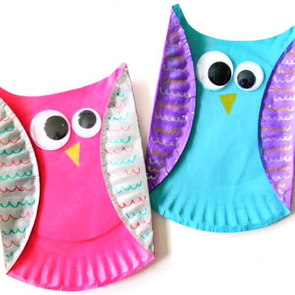 Easy Paper Plate Owl Craft For Kids - Made with HAPPY