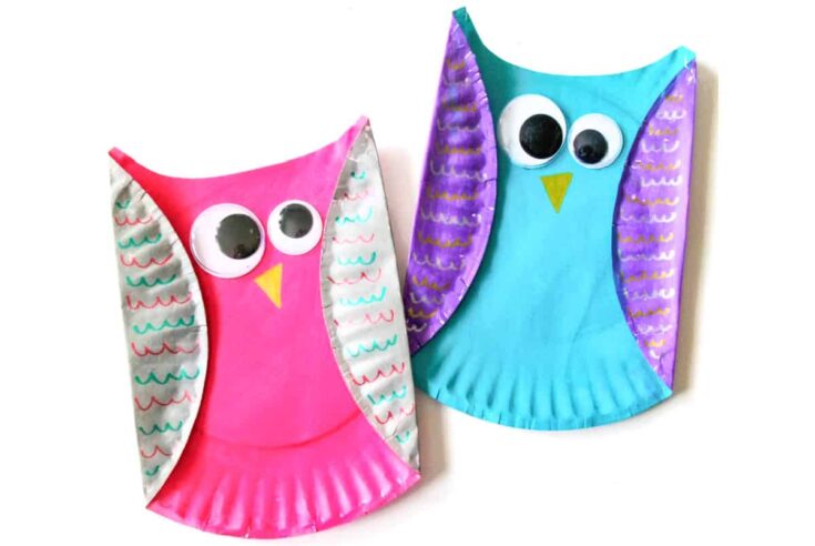 owl craft with paper plates