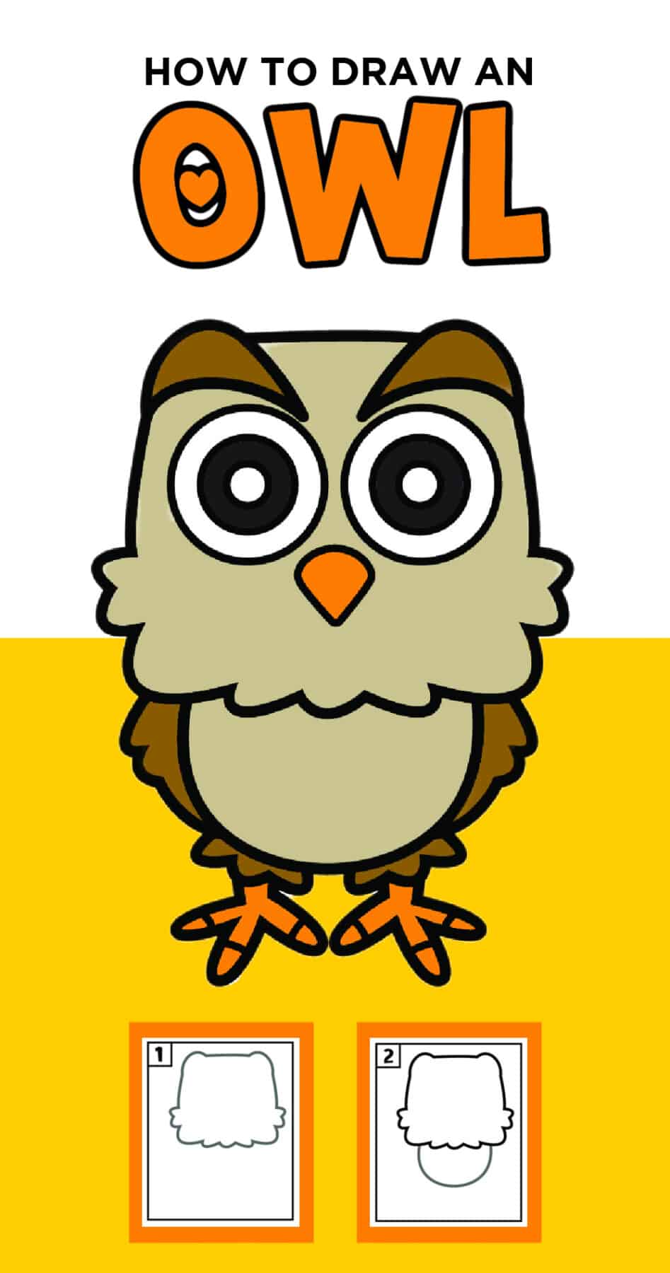 owl drawing easy
