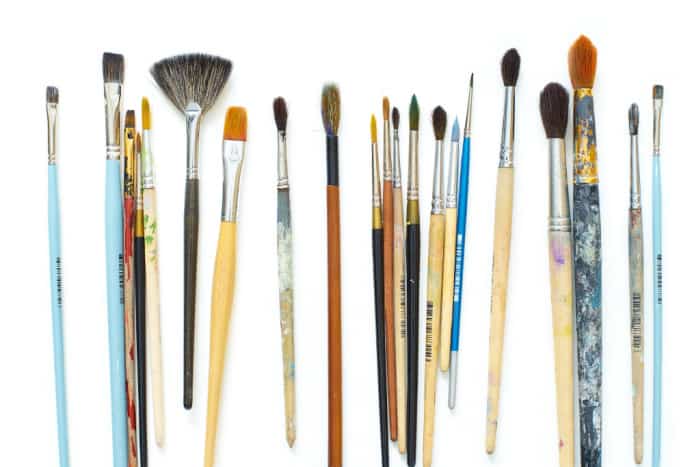 variety of paint brushes