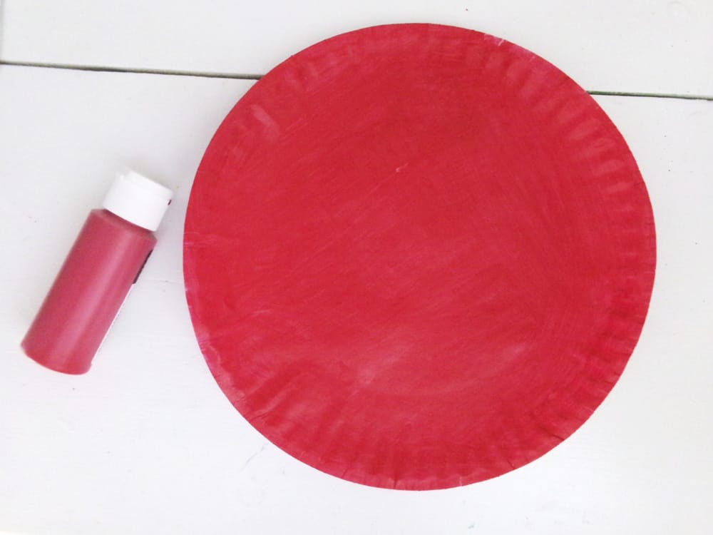 Paint Paper Plate Red