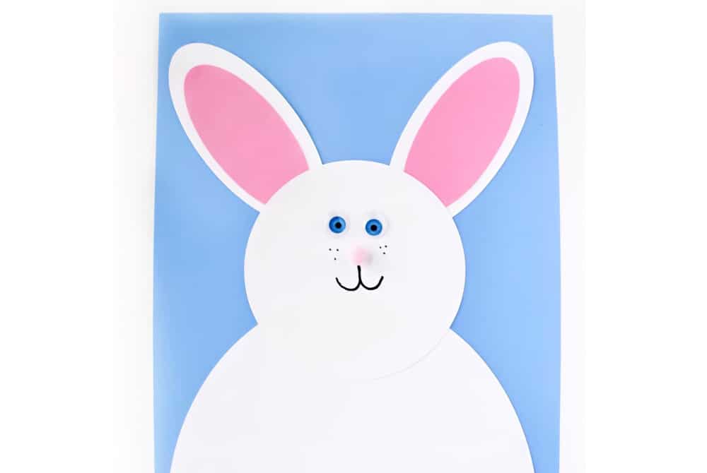 Easy Bunny Paper Craft with Free Printable Template - Made with HAPPY