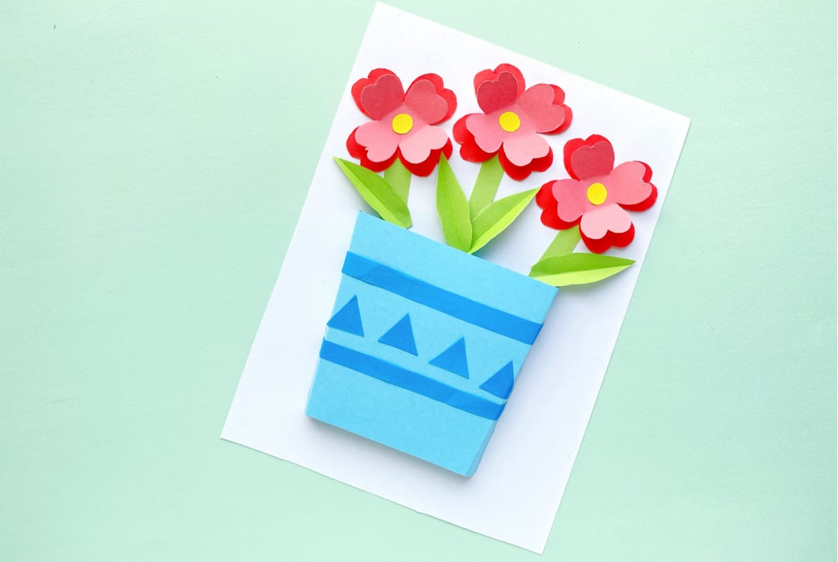 paper flower pop up card