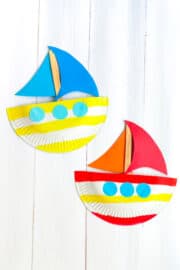 Easy Paper Plate Boat Craft For Kids - Made with HAPPY