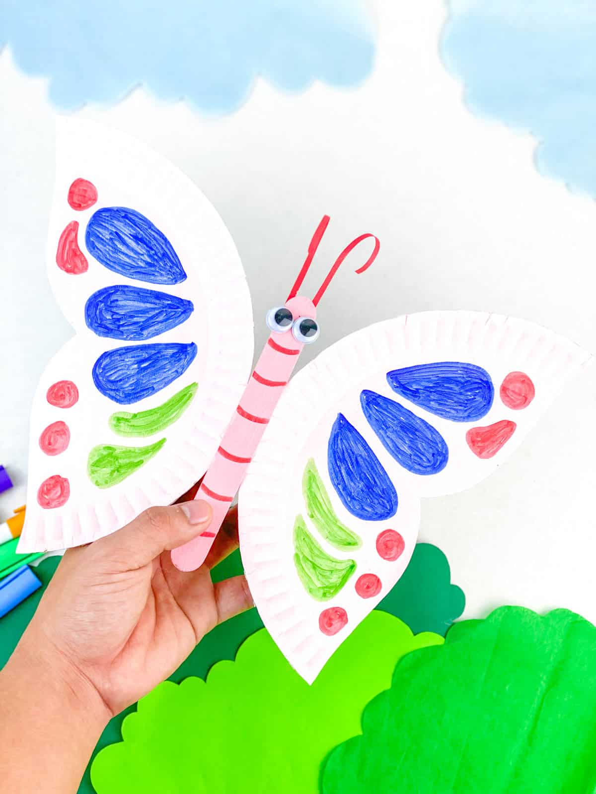 paper plate butterflies