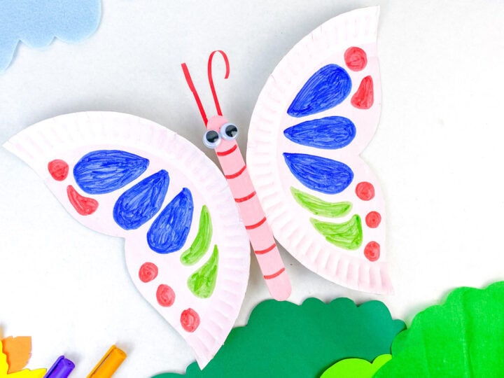 paper plate butterfly