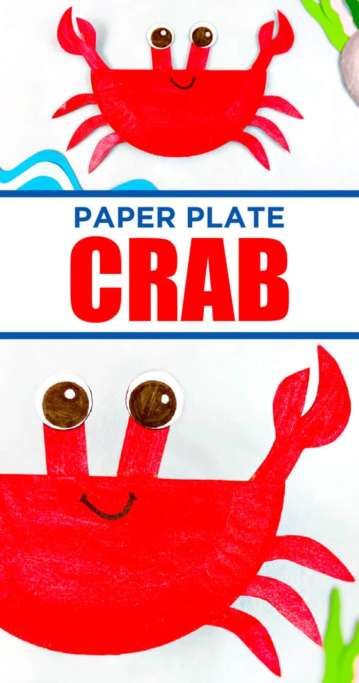 paper plate crab craft