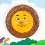 paper plate lion