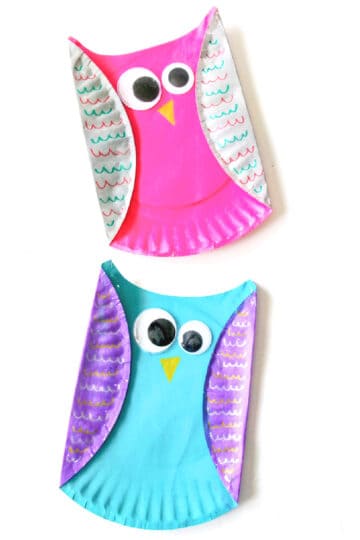 Easy Paper Plate Owl Craft For Kids - Made with HAPPY