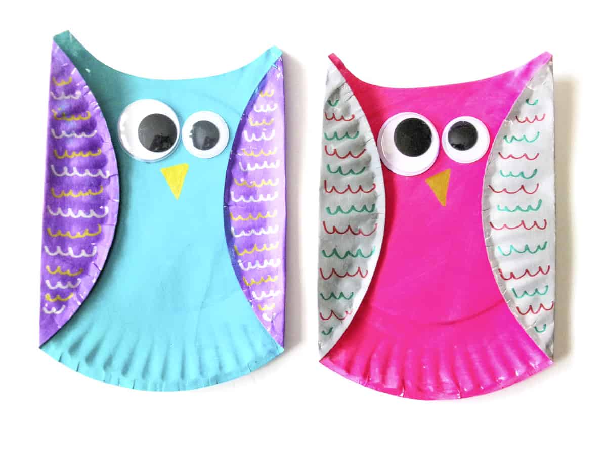 paper plate owls