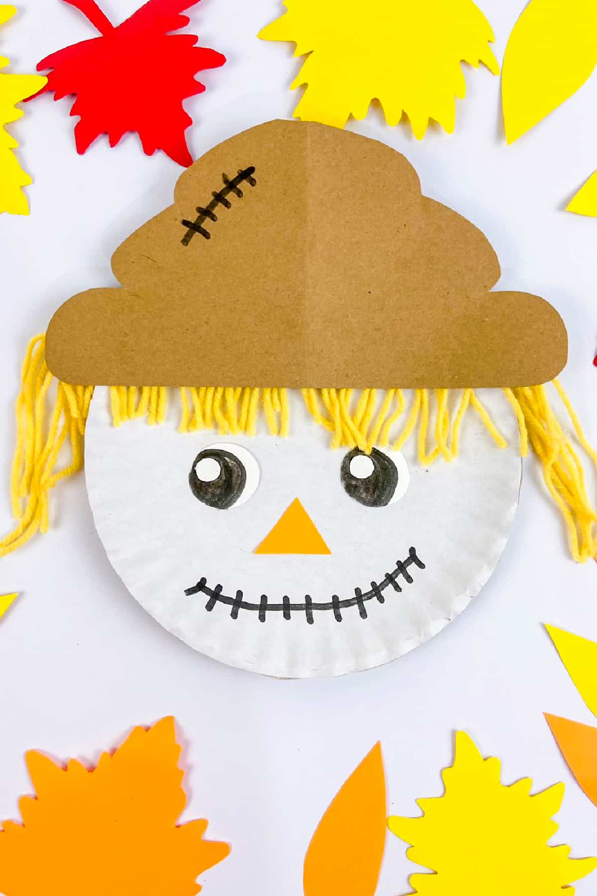 paper plate scarecrow craft