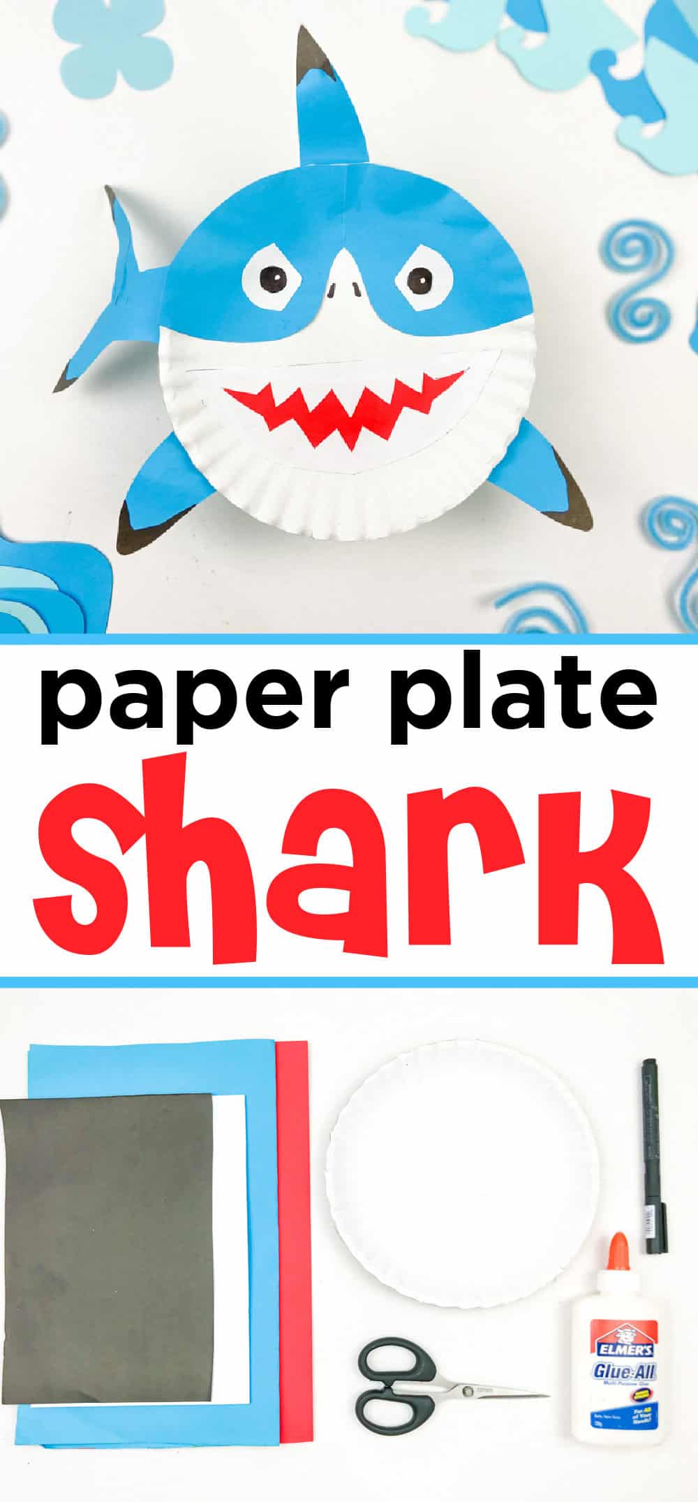paper plate shark