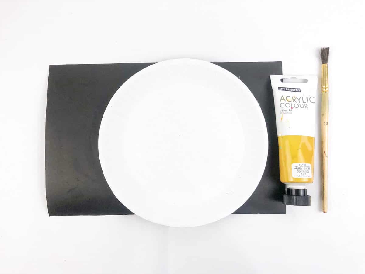 paper plate sun craft supplies