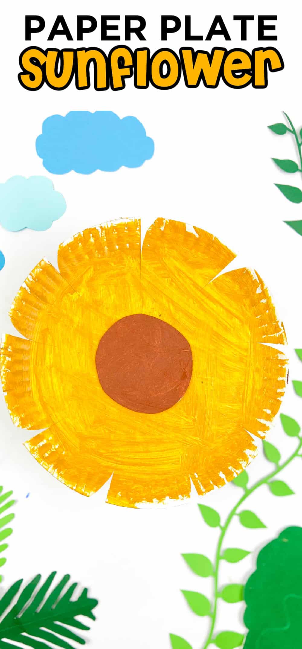 paper plate sunflower craft for preschoolers