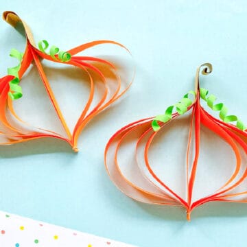 Paper Pumpkin | Easy Paper Strip Pumpkin Craft- Made with HAPPY