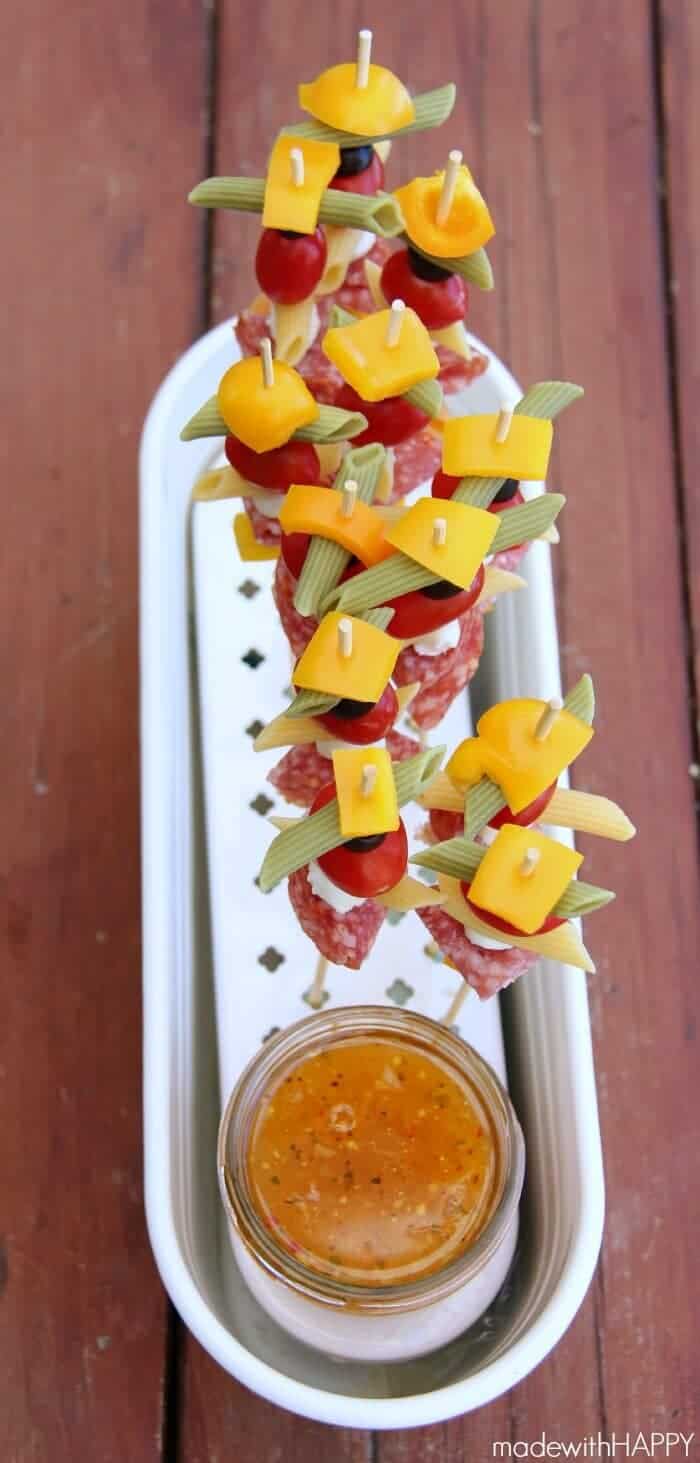 Pasta Salad Skewers - Your new healthy go-to recipe for all your Summer BBQ's 