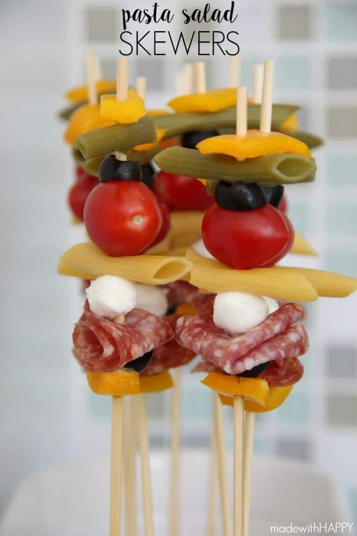 Pasta Salad Skewers - Your new healthy go-to recipe for all your Summer BBQ's 