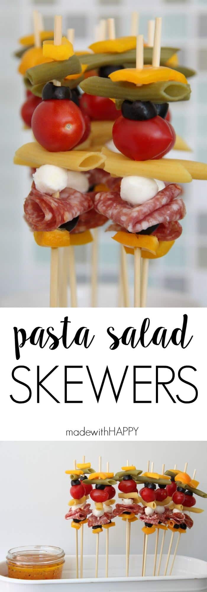 Pasta Salad Skewers - Your new healthy go-to recipe for all your Summer BBQ's