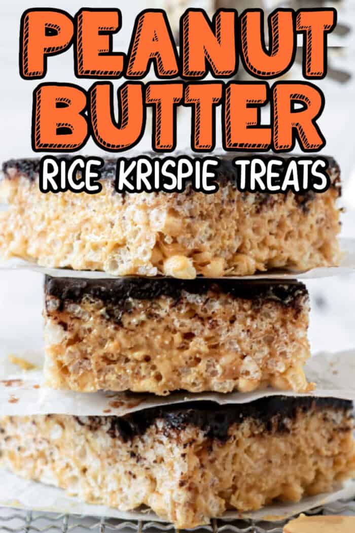 peanut butter and chocolate rice krispie treats