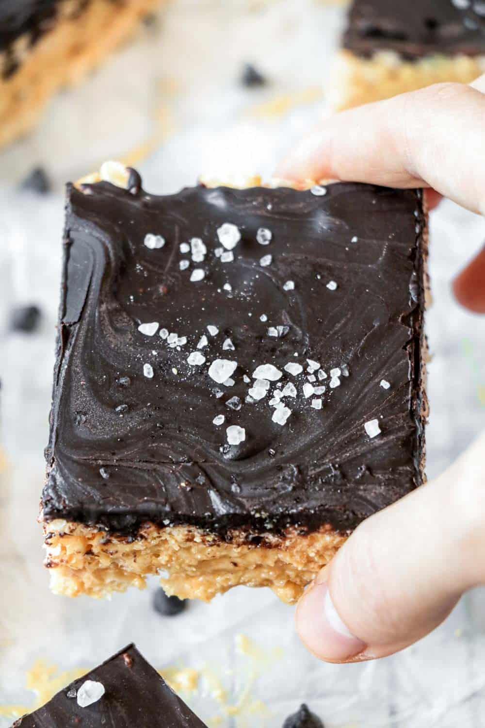 peanut butter chocolate rice krispie treats