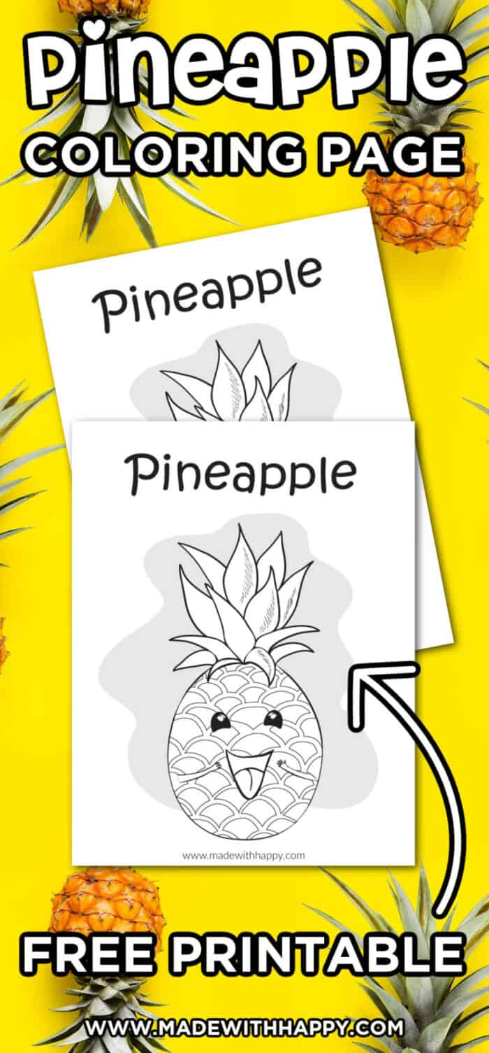 pinepapple coloring sheet