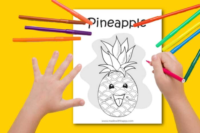 coloring pineapples