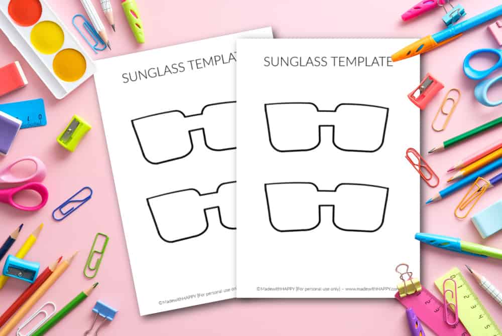 pineapple sunglasses template