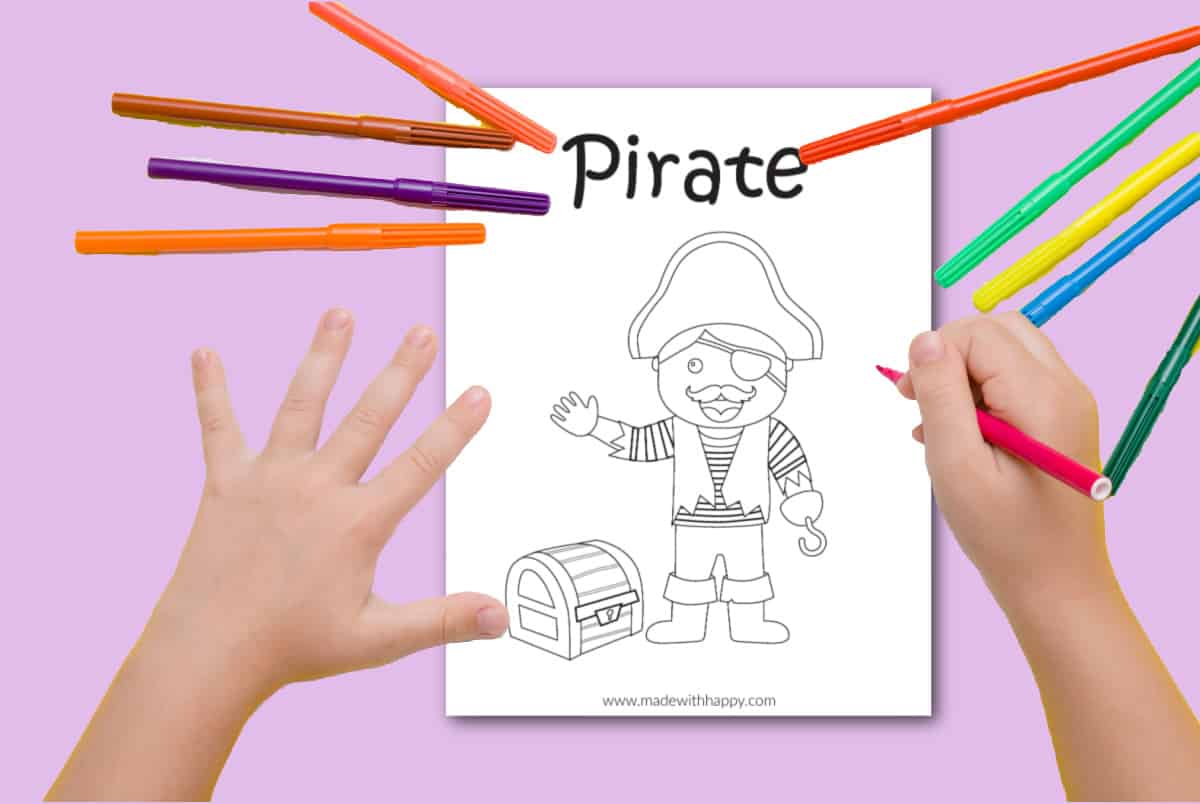 printable pirates color sheets