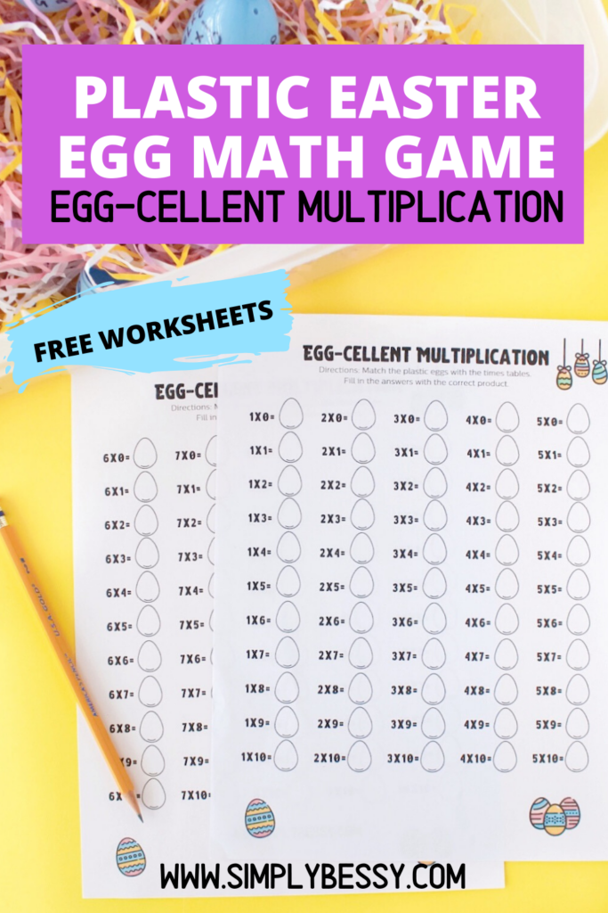 plastic easter egg math game for kids multiplication practice pin image