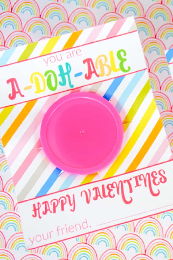 Play-Doh Valentines [FREE Printable] - Made with HAPPY