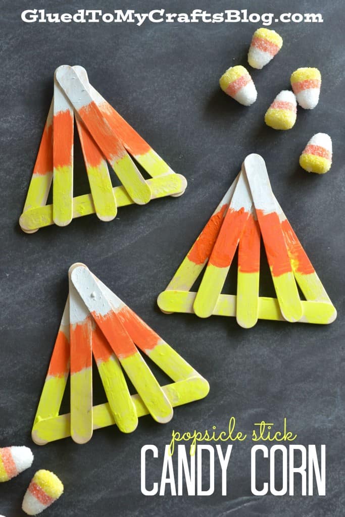 Popsicle Stick Candy Corn Craft