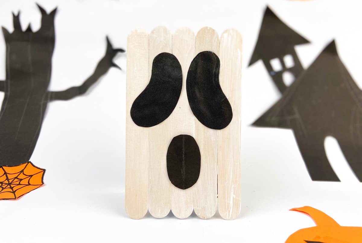 popsicle stick ghost