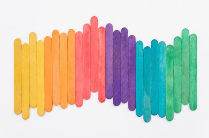 rainbow popsicle sticks